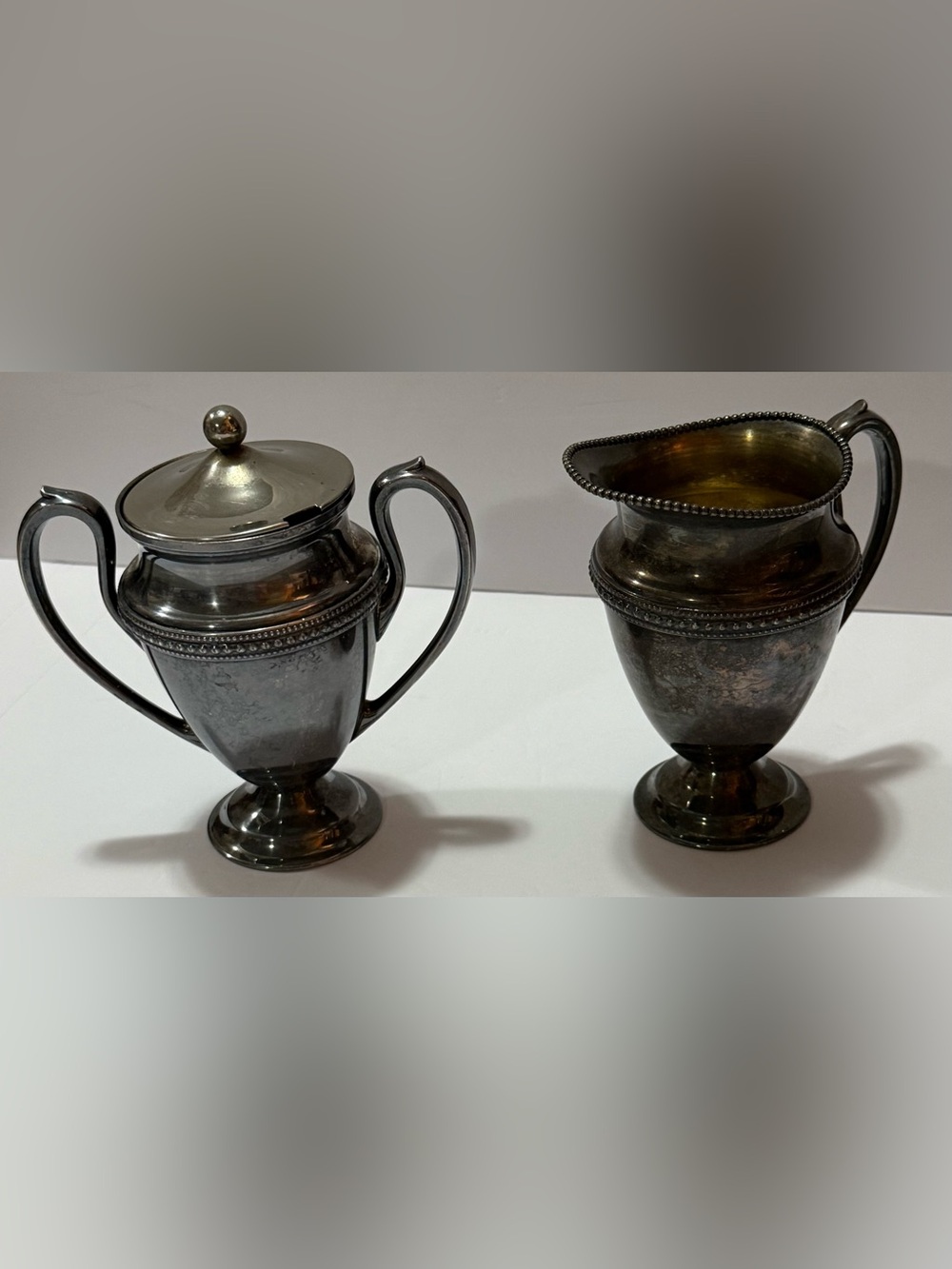Glastonbury Silverplate Sugar And Creamer #203 and #2033 - Vintage